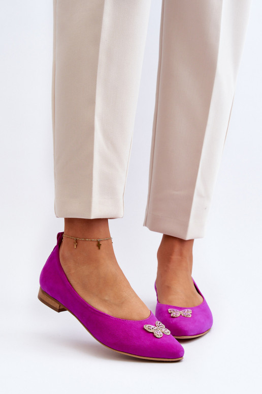 Zazoo 2887 Bailarinas de ante Con decoraciones mariposasm color rosa Zazoo 2887 Bailarinas de ante Con decoraciones mariposasm color rosa