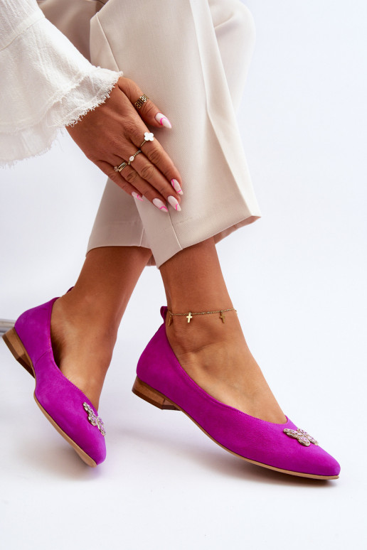 Zazoo 2887 Bailarinas de ante Con decoraciones mariposasm color rosa Zazoo 2887 Bailarinas de ante Con decoraciones mariposasm color rosa