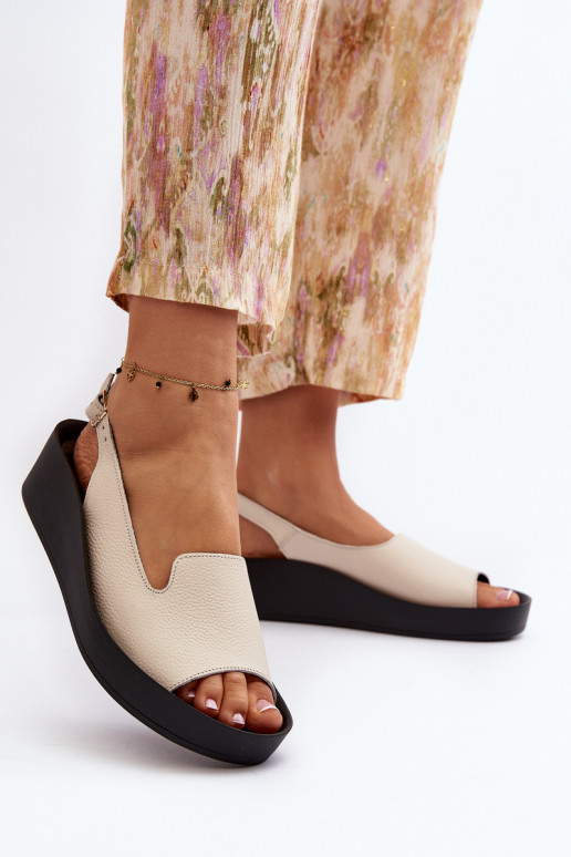 Zazoo 2893 Sandalias de mujer Piel na Gruesoj PodeszAie color marfil Zazoo 2893 Sandalias de mujer Piel na Gruesoj PodeszAie color marfil