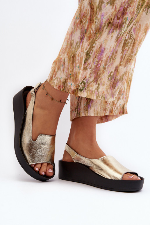 Zazoo 2893 Sandalias de mujer Piel na Gruesoj PodeszAie color dorado Zazoo 2893 Sandalias de mujer Piel na Gruesoj PodeszAie color dorado