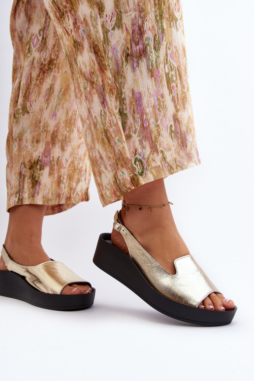 Zazoo 2893 Sandalias de mujer Piel na Gruesoj PodeszAie color dorado Zazoo 2893 Sandalias de mujer Piel na Gruesoj PodeszAie color dorado