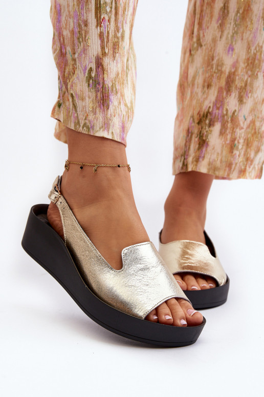 Zazoo 2893 Sandalias de mujer Piel na Gruesoj PodeszAie color dorado Zazoo 2893 Sandalias de mujer Piel na Gruesoj PodeszAie color dorado