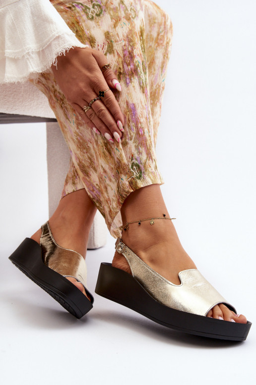 Zazoo 2893 Sandalias de mujer Piel na Gruesoj PodeszAie color dorado Zazoo 2893 Sandalias de mujer Piel na Gruesoj PodeszAie color dorado