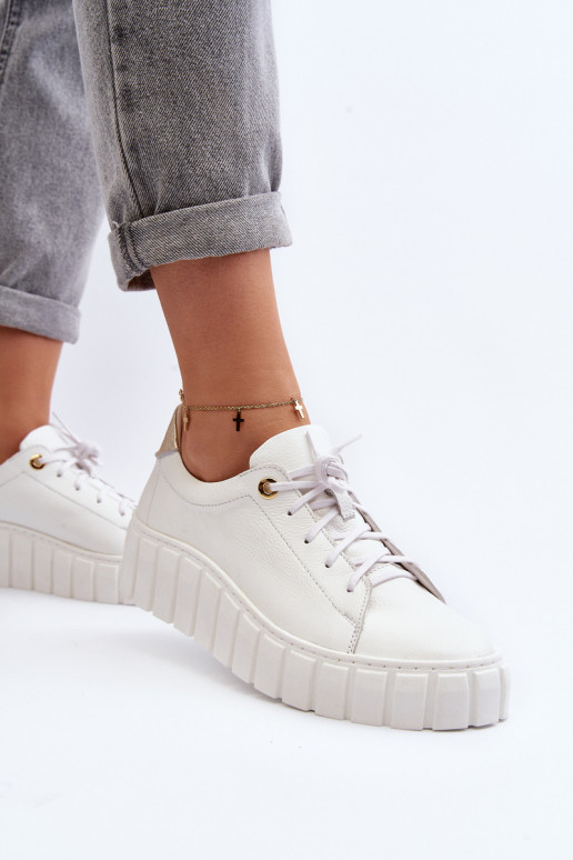 Zazoo 2919 Femenino Piel zapatos Sobre una suela gruesa el color blanco Zazoo 2919 Femenino Piel zapatos Sobre una suela gruesa el color blanco