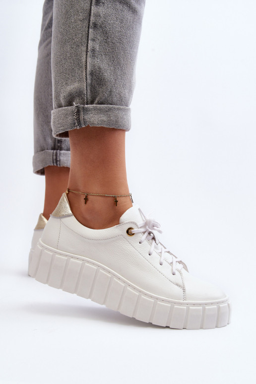 Zazoo 2919 Femenino Piel zapatos Sobre una suela gruesa el color blanco Zazoo 2919 Femenino Piel zapatos Sobre una suela gruesa el color blanco