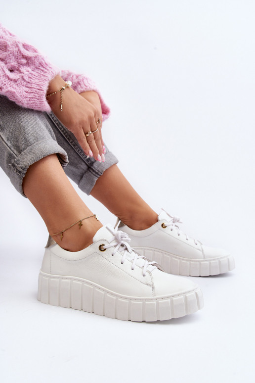 Zazoo 2919 Femenino Piel zapatos Sobre una suela gruesa el color blanco Zazoo 2919 Femenino Piel zapatos Sobre una suela gruesa el color blanco