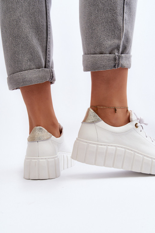 Zazoo 2919 Femenino Piel zapatos Sobre una suela gruesa el color blanco Zazoo 2919 Femenino Piel zapatos Sobre una suela gruesa el color blanco