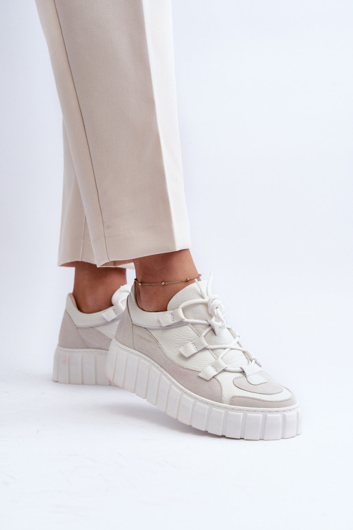 Femenino Piel zapatillas con una plataforma M01/1 Zazoo color marfil Femenino Piel zapatillas con una plataforma M01/1 Zazoo color marfil