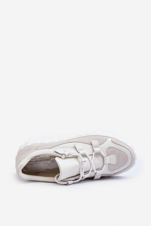 Femenino Piel zapatillas con una plataforma M01/1 Zazoo color marfil Femenino Piel zapatillas con una plataforma M01/1 Zazoo color marfil