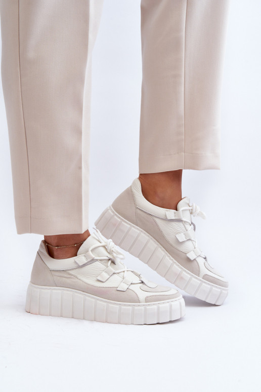 Femenino Piel zapatillas con una plataforma M01/1 Zazoo color marfil Femenino Piel zapatillas con una plataforma M01/1 Zazoo color marfil