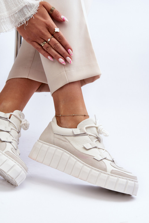 Femenino Piel zapatillas con una plataforma M01/1 Zazoo color marfil Femenino Piel zapatillas con una plataforma M01/1 Zazoo color marfil