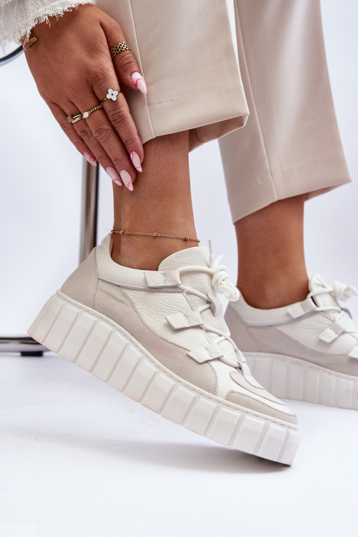 Femenino Piel zapatillas con una plataforma M01/1 Zazoo color marfil Femenino Piel zapatillas con una plataforma M01/1 Zazoo color marfil