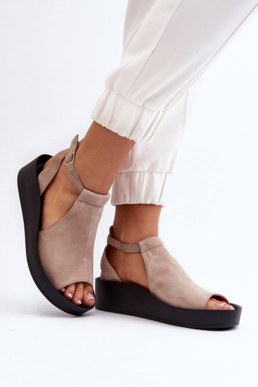 Zazoo 2914 Sandalias mujer ante beige Zazoo 2914 Sandalias mujer ante beige