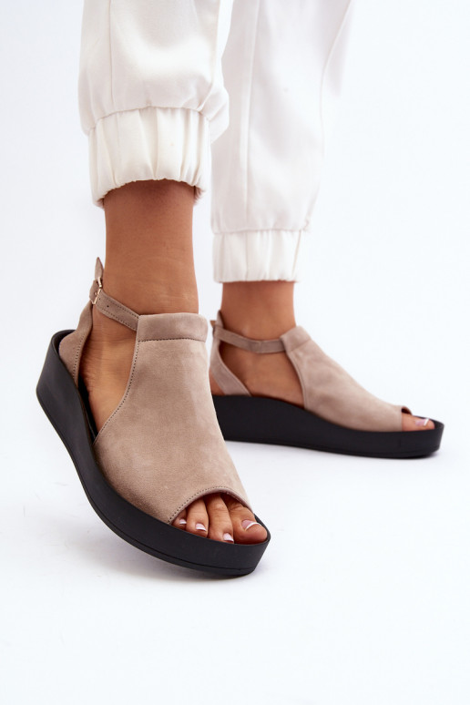 Zazoo 2914 Sandalias mujer ante beige Zazoo 2914 Sandalias mujer ante beige