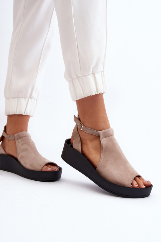 Zazoo 2914 Sandalias mujer ante beige Zazoo 2914 Sandalias mujer ante beige