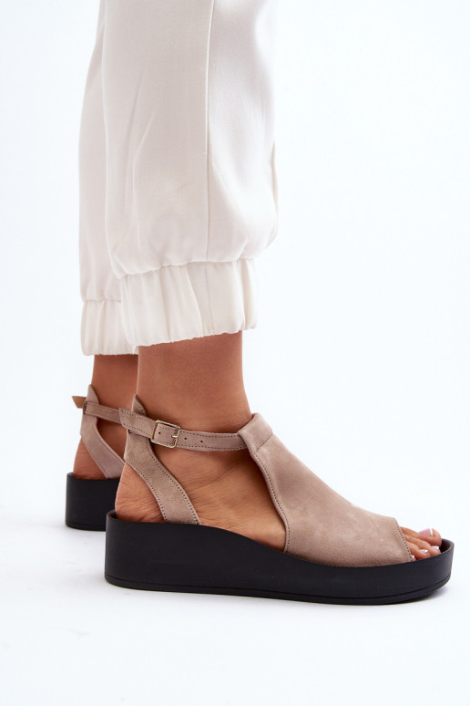 Zazoo 2914 Sandalias mujer ante beige Zazoo 2914 Sandalias mujer ante beige