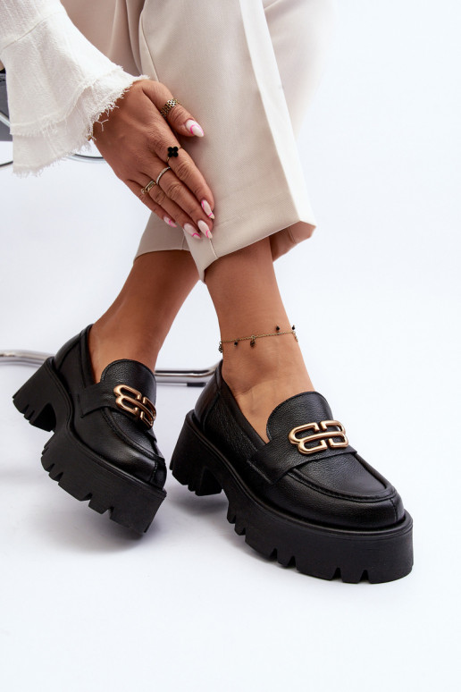 Zazoo 20164 Femenino Mocasines Hecho de cuero natural de color negro Zazoo 20164 Femenino Mocasines Hecho de cuero natural de color negro