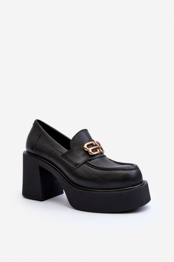 Zazoo 20170 zapatos Piel Femenino con tacones de color negro