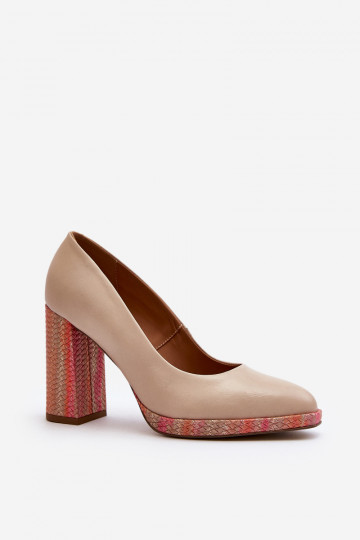 Zapatos de tacón Laura Messi 2746 color marfil
