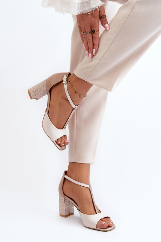 Sandalias de mujer con tacones. Laura Messi 2759 beige Sandalias de mujer con tacones. Laura Messi 2759 beige