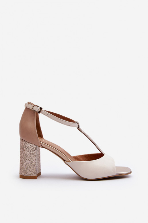 Sandalias de mujer con tacones. Laura Messi 2759 beige Sandalias de mujer con tacones. Laura Messi 2759 beige