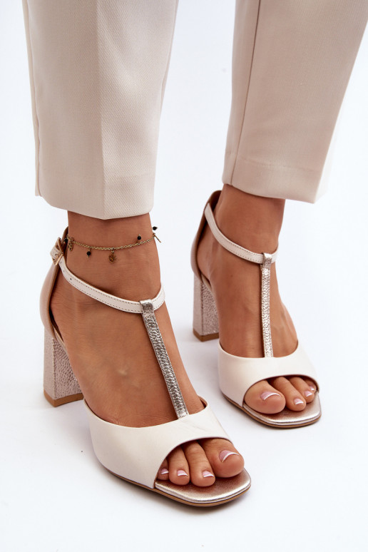 Sandalias de mujer con tacones. Laura Messi 2759 beige Sandalias de mujer con tacones. Laura Messi 2759 beige