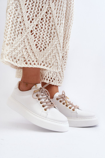 Piel Femenino zapatillas CheBello 4362 el color blanco 2