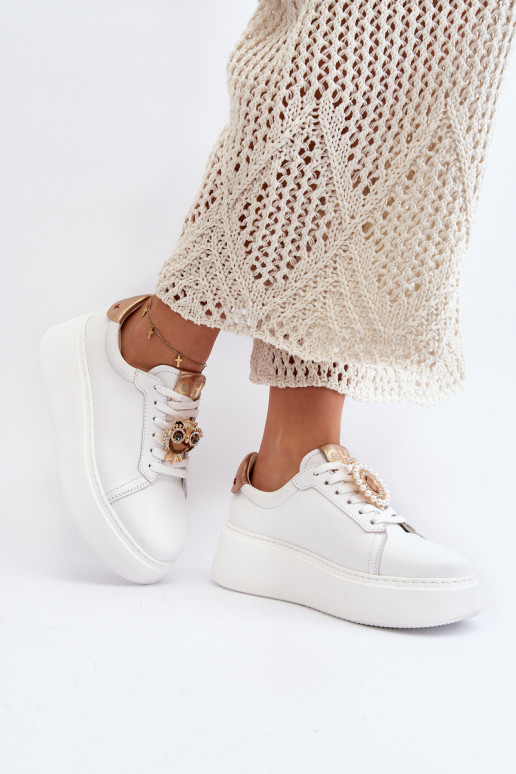 Femenino Piel Zapatillas modelo zapatos. CheBello 4411 el color blanco Femenino Piel Zapatillas modelo zapatos. CheBello 4411 el color blanco