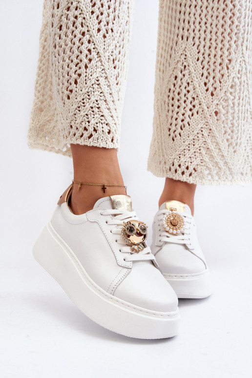 Femenino Piel Zapatillas modelo zapatos. CheBello 4411 el color blanco Femenino Piel Zapatillas modelo zapatos. CheBello 4411 el color blanco