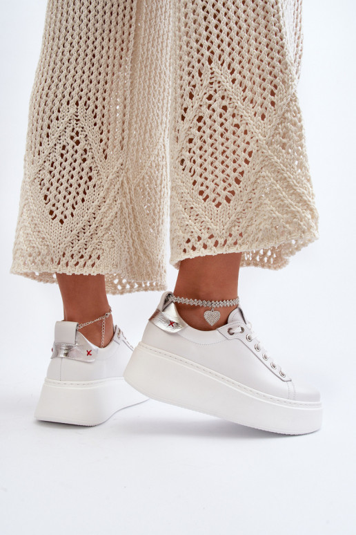 Piel Femenino Zapatillas modelo zapatos. con una pulsera CheBello 4406 el color blanco Piel Femenino Zapatillas modelo zapatos. con una pulsera CheBello 4406 el color blanco