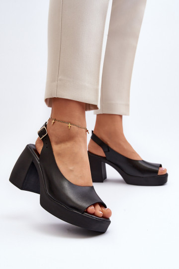 Zazoo 40376 Sandalias de mujer En tacones enormes de color negro