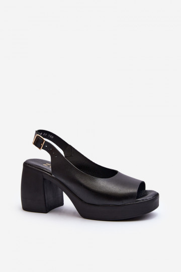 Zazoo 40376 Sandalias de mujer En tacones enormes de color negro 2