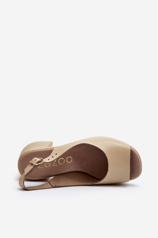 Zazoo 40376 Sandalias de mujer En tacones enormes beige Zazoo 40376 Sandalias de mujer En tacones enormes beige