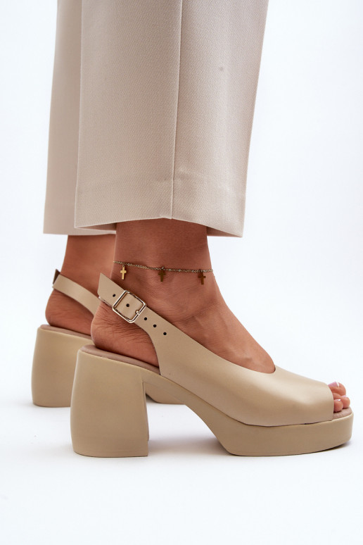 Zazoo 40376 Sandalias de mujer En tacones enormes beige Zazoo 40376 Sandalias de mujer En tacones enormes beige