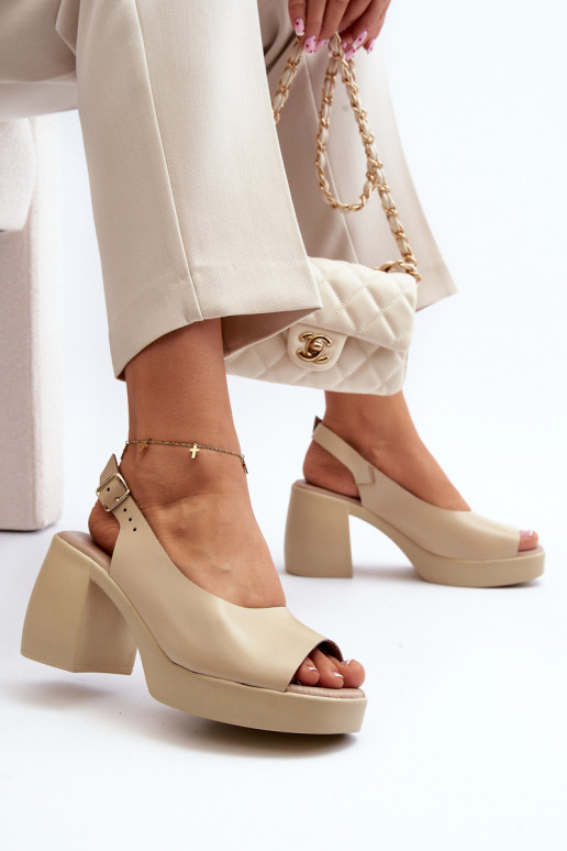 Zazoo 40376 Sandalias de mujer En tacones enormes beige Zazoo 40376 Sandalias de mujer En tacones enormes beige