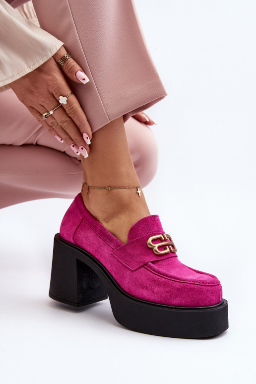 Zazoo 20170 zapatos de gamuza Femenino con tacones color rosa Zazoo 20170 zapatos de gamuza Femenino con tacones color rosa