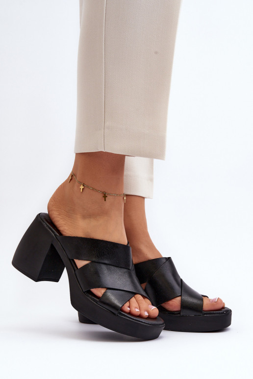 Zazoo 40373 Zapatillas de cuero reloj de color negro Zazoo 40373 Zapatillas de cuero reloj de color negro