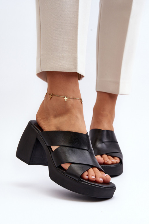 Zazoo 40373 Zapatillas de cuero reloj de color negro Zazoo 40373 Zapatillas de cuero reloj de color negro