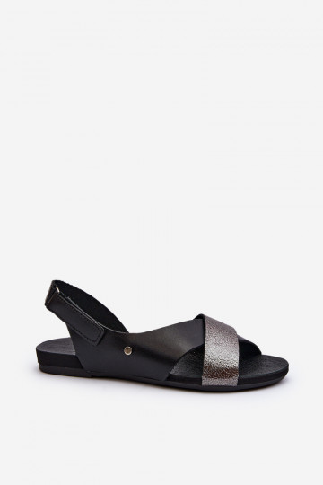 Sandalias de mujer Zazoo 40141 con cierres adhesivos color negro 2