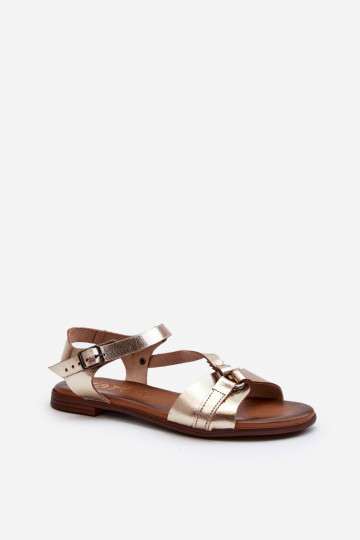 Sandalias de mujer Zazoo 40182 color dorado 2