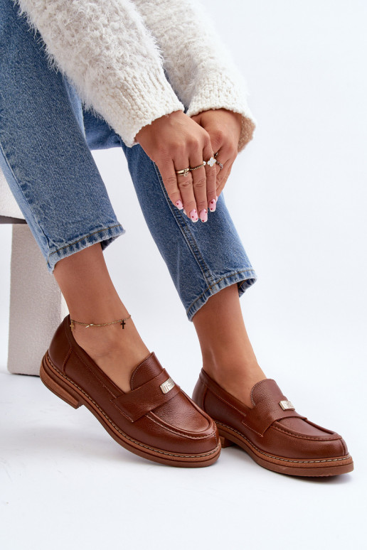 Zazoo 20165 Piel mocasines de mujer color marrón Zazoo 20165 Piel mocasines de mujer color marrón