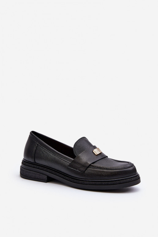 Zazoo 20165 Piel mocasines de mujer de color negro Zazoo 20165 Piel mocasines de mujer de color negro