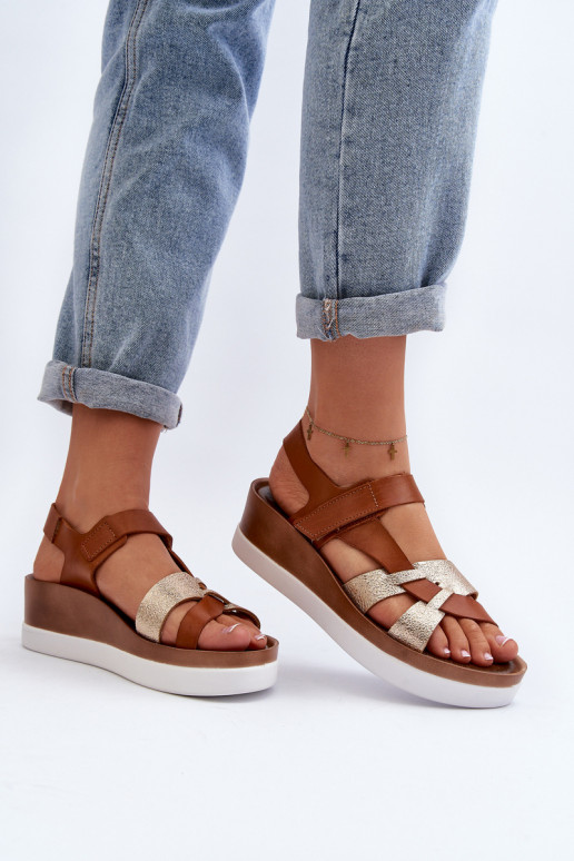 Zazoo 40397 Femenino Sandalias de mujer con una plataforma color marrón Zazoo 40397 Femenino Sandalias de mujer con una plataforma color marrón