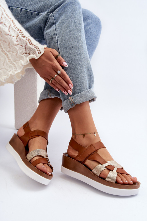 Zazoo 40397 Femenino Sandalias de mujer con una plataforma color marrón Zazoo 40397 Femenino Sandalias de mujer con una plataforma color marrón