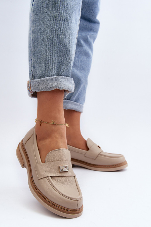 Zazoo 20165 Piel mocasines de mujer beige Zazoo 20165 Piel mocasines de mujer beige