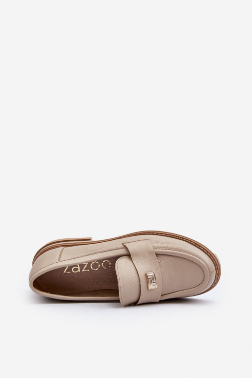 Zazoo 20165 Piel mocasines de mujer beige Zazoo 20165 Piel mocasines de mujer beige