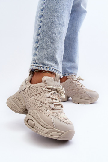 Zapatillas deportivas con suelas gruesas GOE NN2N4046 color arena