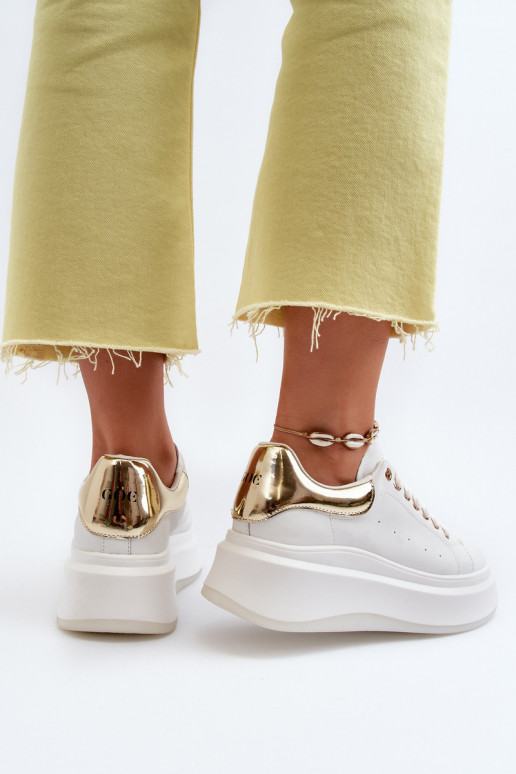 Piel Zapatillas modelo zapatos. Femenino GOE NN2N4031 el color blanco