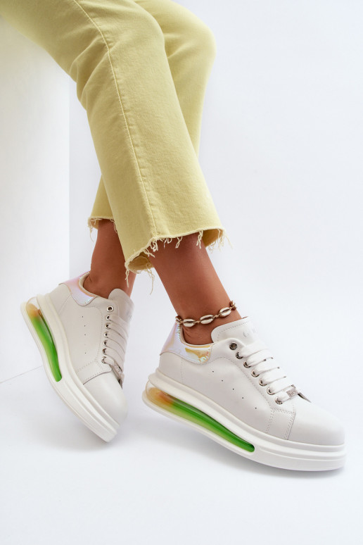 Zapatillas modelo zapatos. Femenino Piel GOE NN2N4029 el color blanco