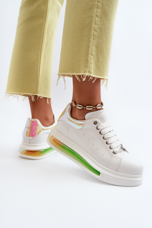 Zapatillas modelo zapatos. Femenino Piel GOE NN2N4029 el color blanco